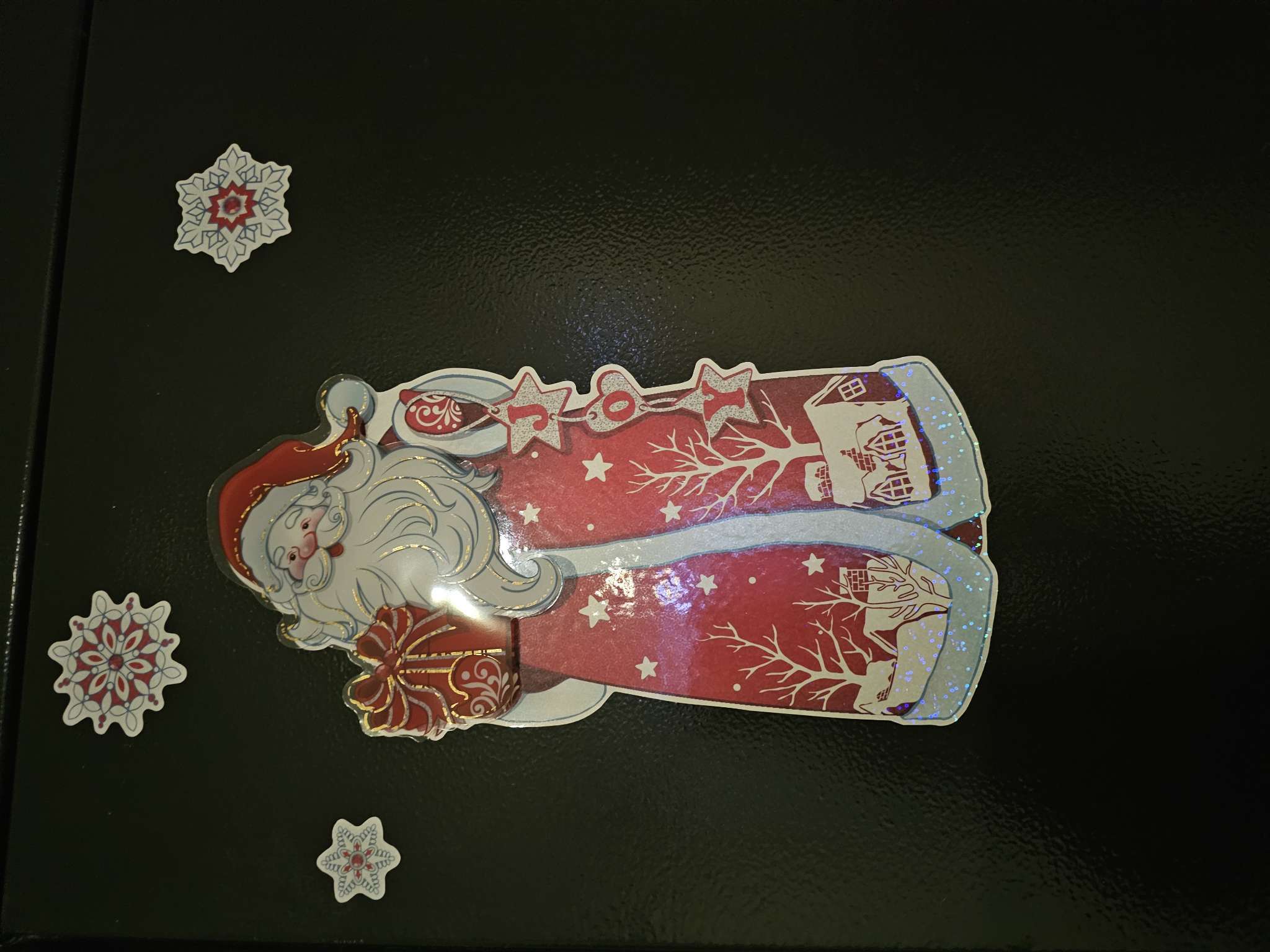 Фотография покупателя товара Наклейка интерьерная «Новогодние игрушки», 55×35 см - Фото 3