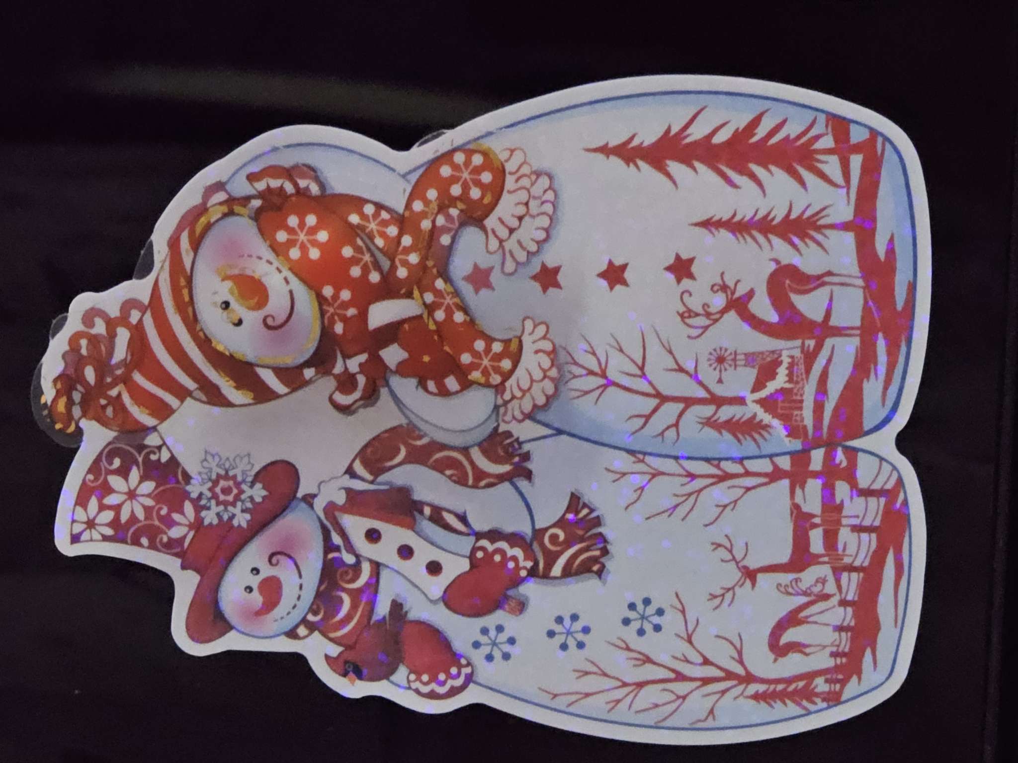 Фотография покупателя товара Наклейка интерьерная «Дедушка Мороз», 55×35 см - Фото 4