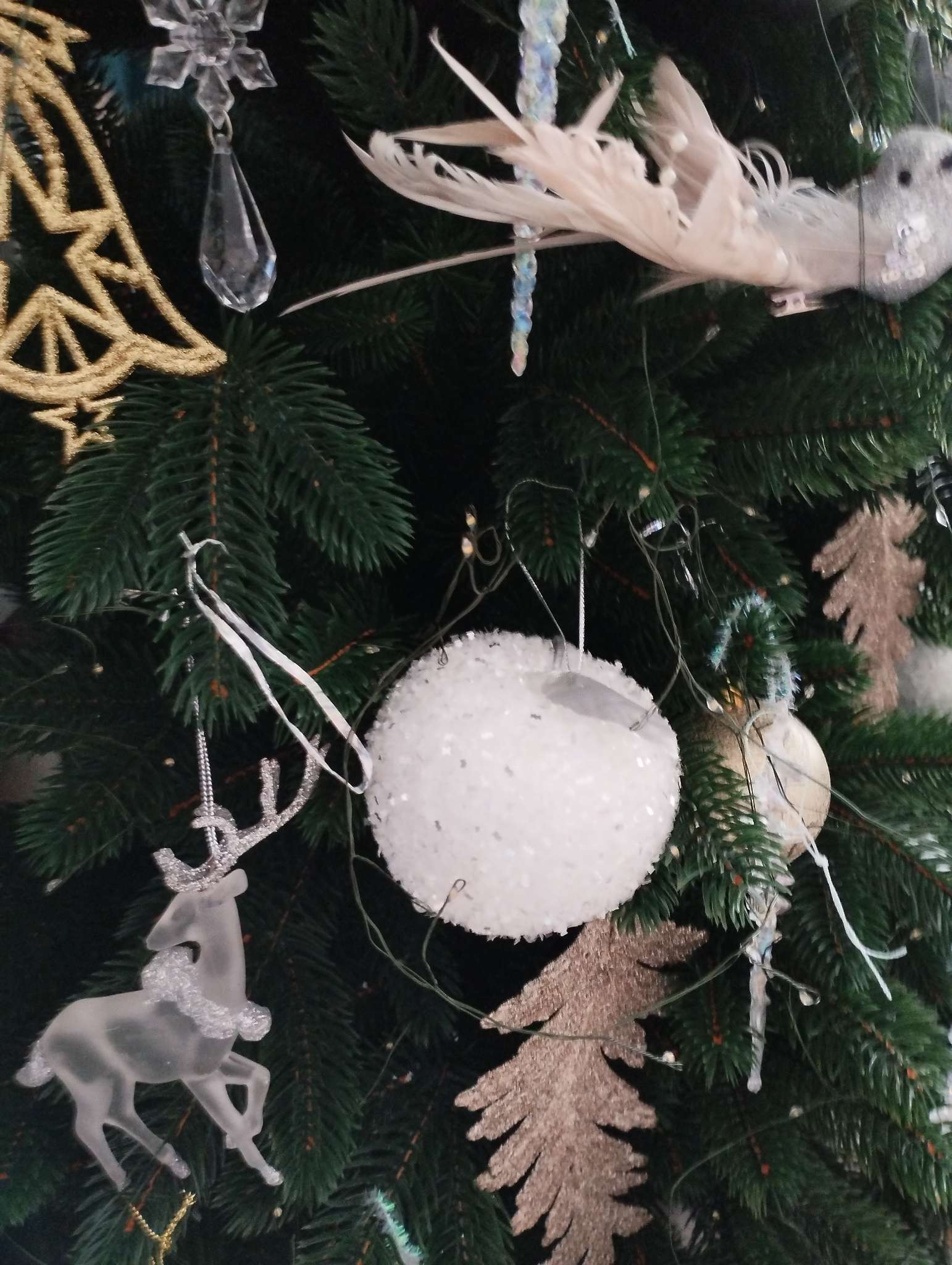 Фотография покупателя товара Ёлочные игрушки 3 шт. «Яблочко» 7×7.5 см, белый - Фото 7