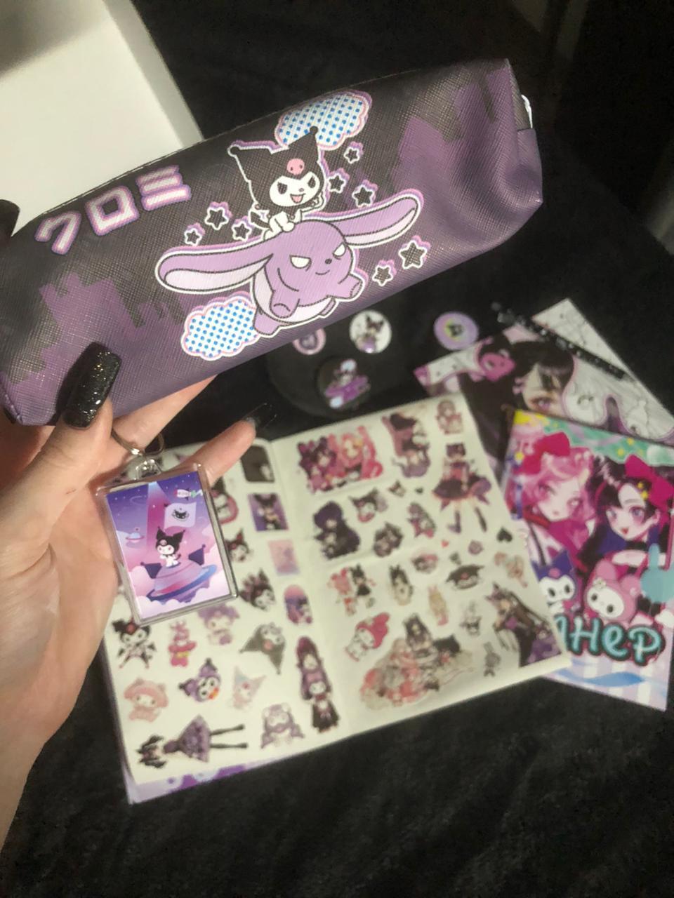 Фотография покупателя товара Подарочный набор 17в1 «Dark Bunny», Аниме, книги, фигурка, наклейки, пенал - Фото 2