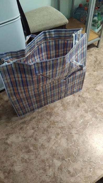 Фотография покупателя товара Сумка хозяйственная на молнии, 82 л, в клетку - Фото 1