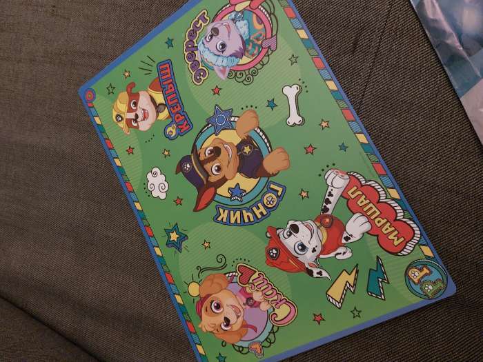 Фотография покупателя товара Коврик для лепки, формат А4 «Щенячий патруль» - Фото 1