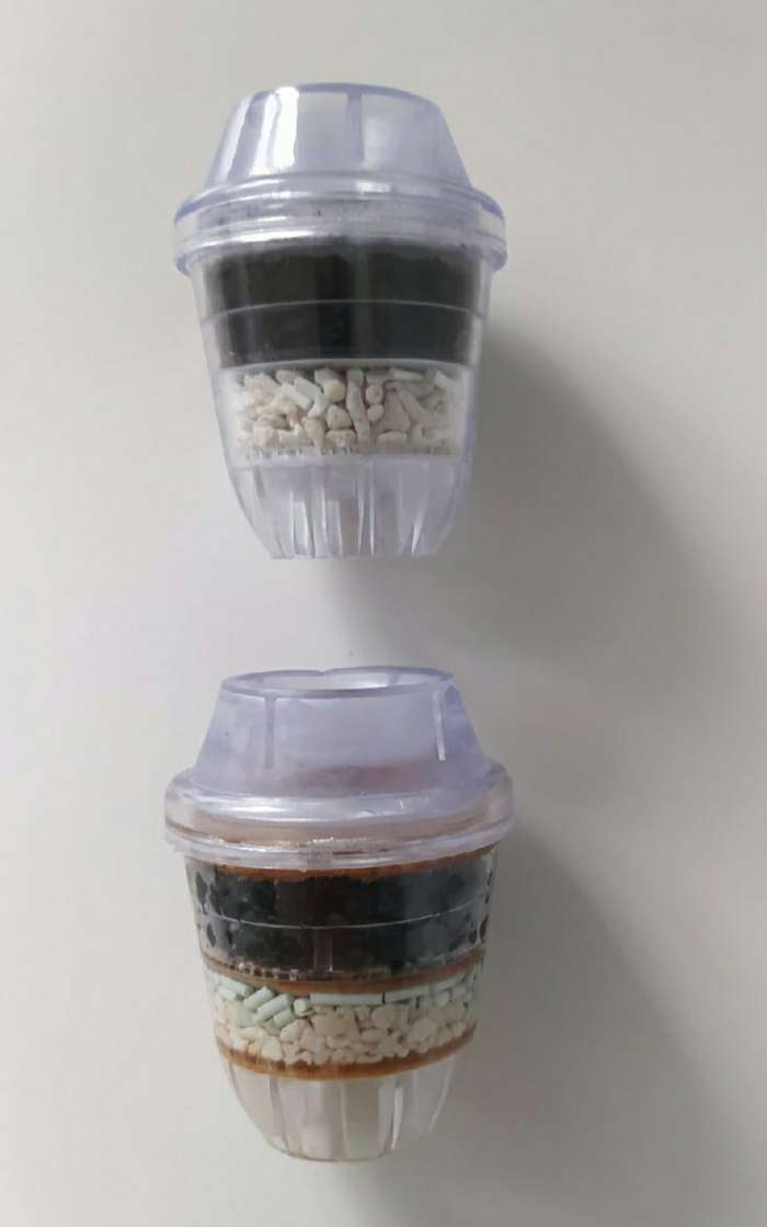 Фотография покупателя товара Фильтр для воды на кран «Тройной барьер», d=16-19 мм, на основе цеолита руды, активированного угля и сульфата кальция, цвет МИКС - Фото 4
