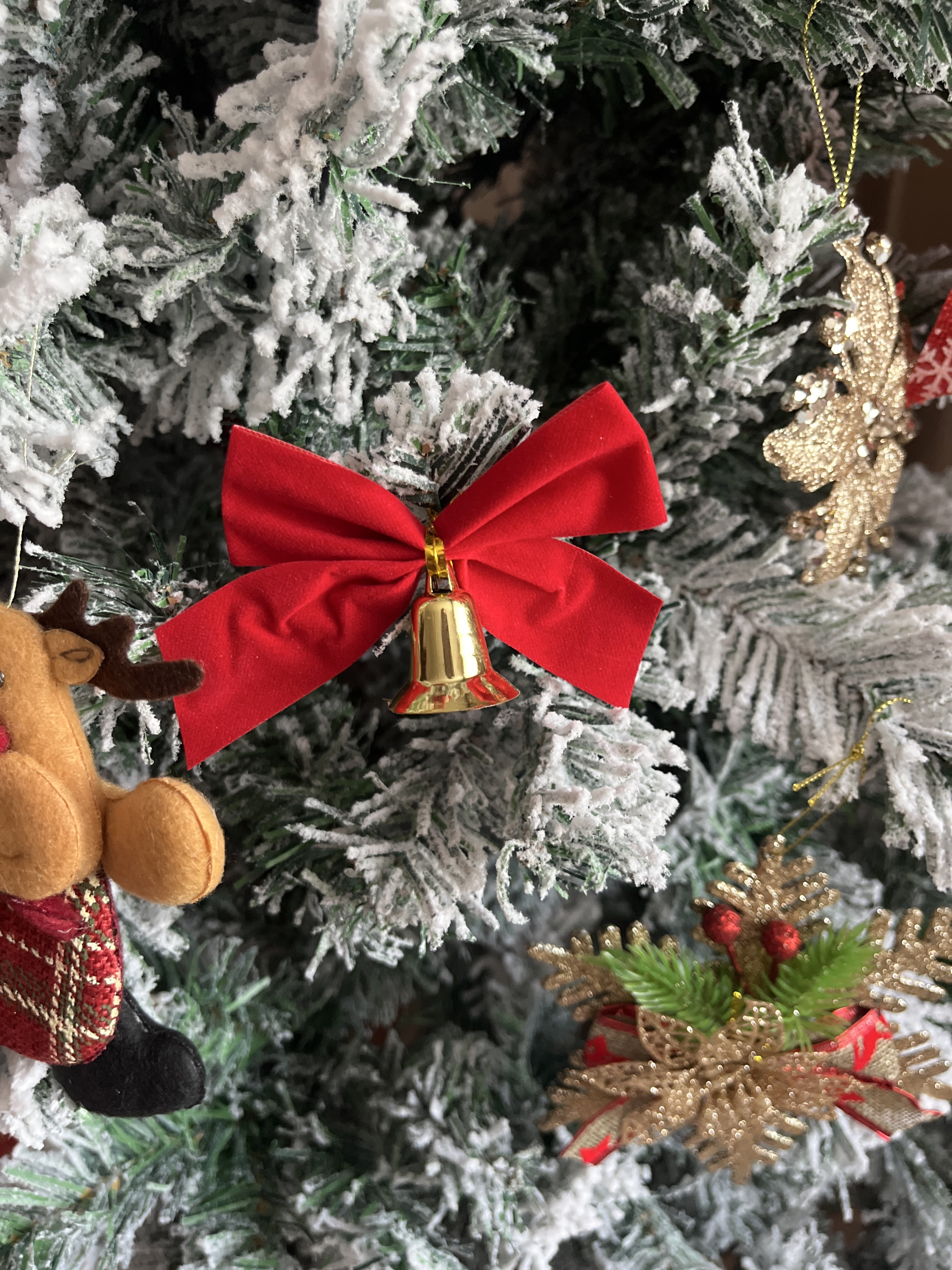 Фотография покупателя товара Ёлочные игрушки 6 шт. «Зимнее волшебство. Бантик с колокольчиком» пластик, 10 см, красны - Фото 1