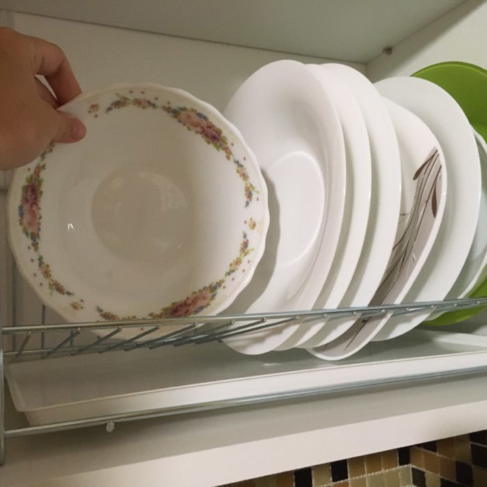 Фотография покупателя товара Сушилка для посуды «Мини», 39×25×15 см, цинк - Фото 3