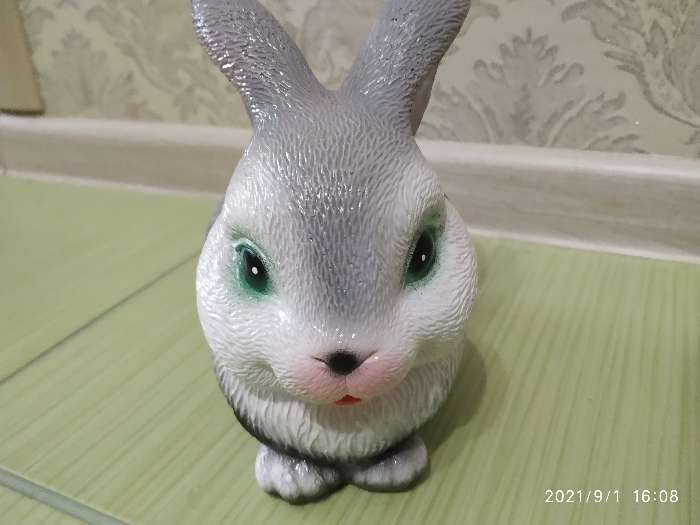 Фотография покупателя товара Садовая фигура "Зайчик серенький" 18х11см - Фото 2