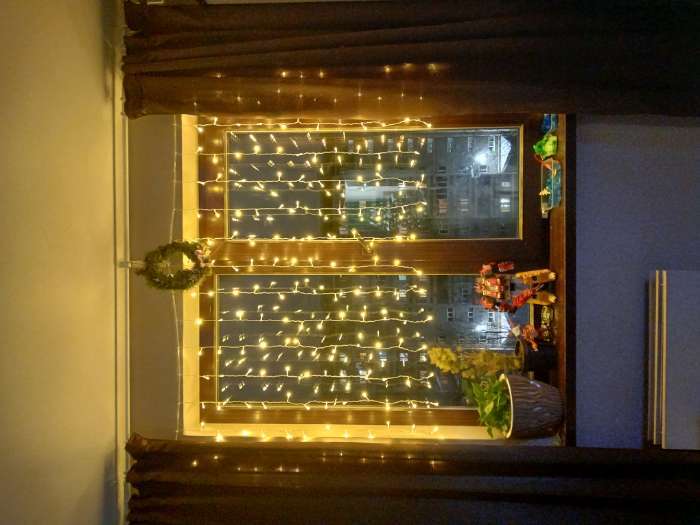 Фотография покупателя товара Гирлянда «Занавес» 2×1.5 м, IP20, прозрачная нить, 360 LED, свечение белое, 8 режимов, 220 В - Фото 6