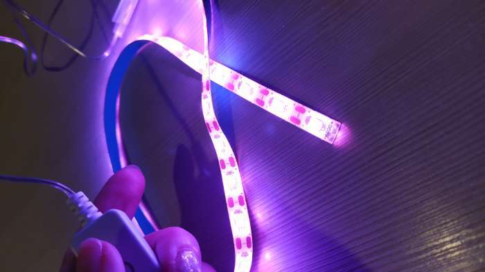 Фотография покупателя товара Фитолента для растений Luazon Lighting, светодиодная, 3.5 Вт, 0.5 м, IP65, 5 В, 60 LED/м, диммер, USB, SMD5050, мультиспектральная - Фото 2