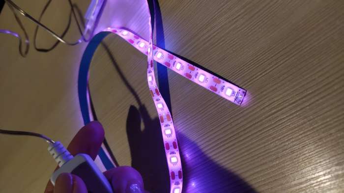 Фотография покупателя товара Фитолента для растений Luazon Lighting, светодиодная, 3.5 Вт, 0.5 м, IP65, 5 В, 60 LED/м, диммер, USB, SMD5050, мультиспектральная - Фото 3