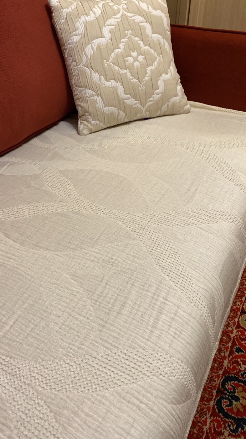 Фотография покупателя товара Плед SL Home Cotton 210*240 см, муслин/жаккард, 100% хлопок - Фото 1