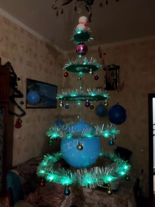 Фотография покупателя товара Ёлочные игрушки «Глянец», шары новогодние, d=3 см, набор 16 шт., радужный МИКС - Фото 1