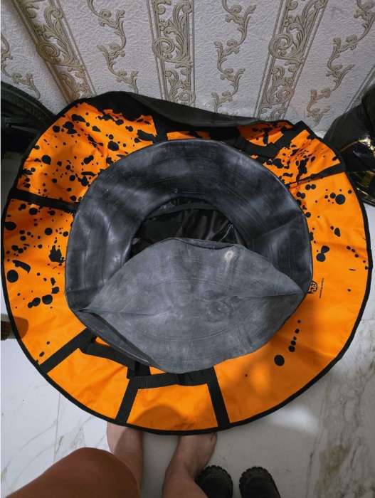 Фотография покупателя товара Тюбинг-ватрушка «На волне: Брызги», диаметр чехла 107 см - Фото 1