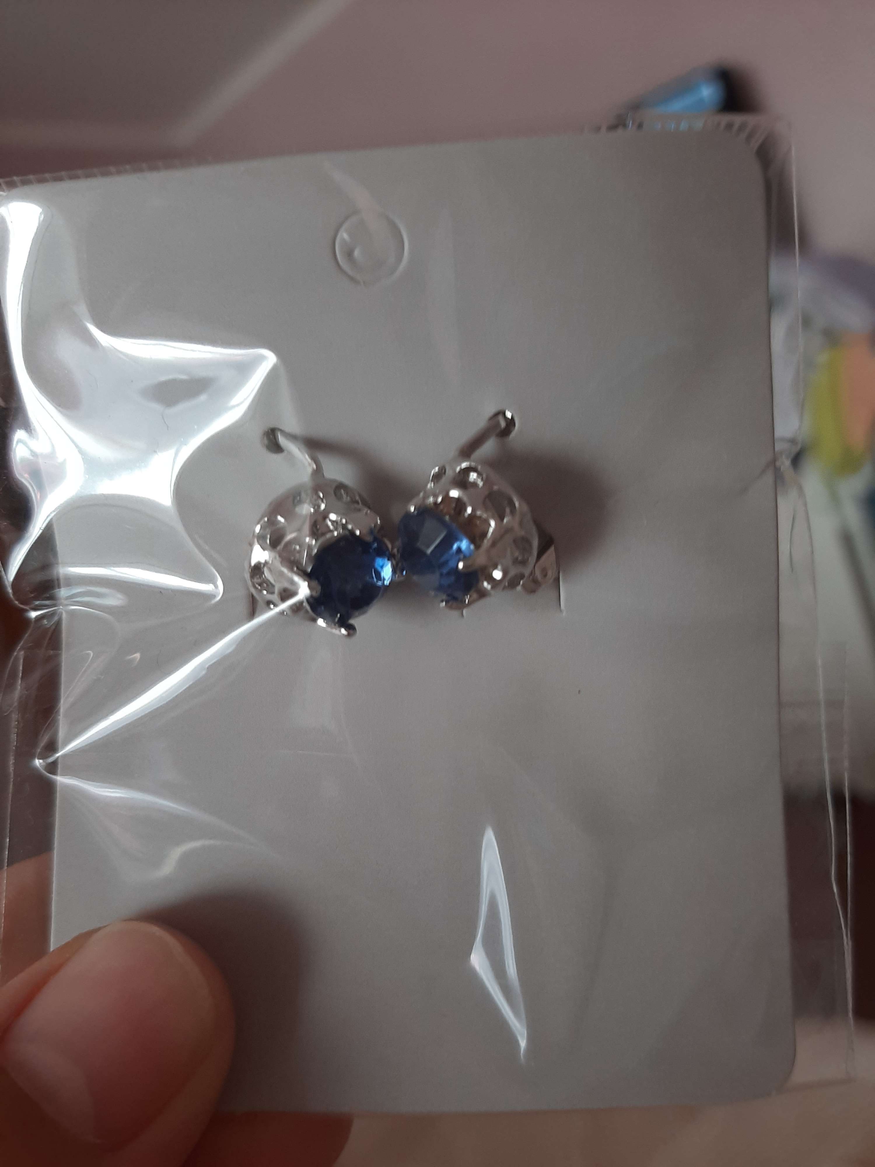 Фотография покупателя товара Серьги со стразами «Эдель» кружок, цвет сине-фиолетовый в серебре
