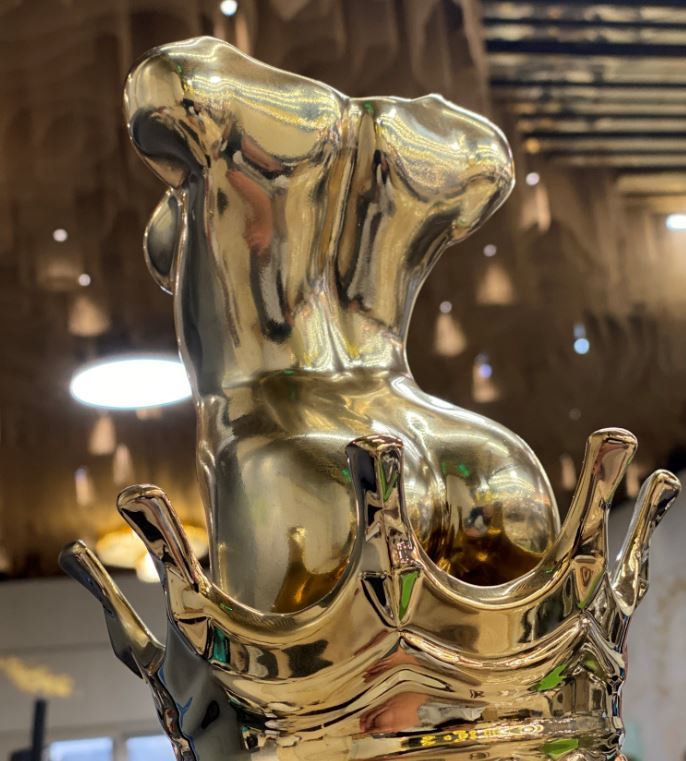 Фотография покупателя товара Ваза керамическая "Муза", настольная, золотистая, 19 см - Фото 18
