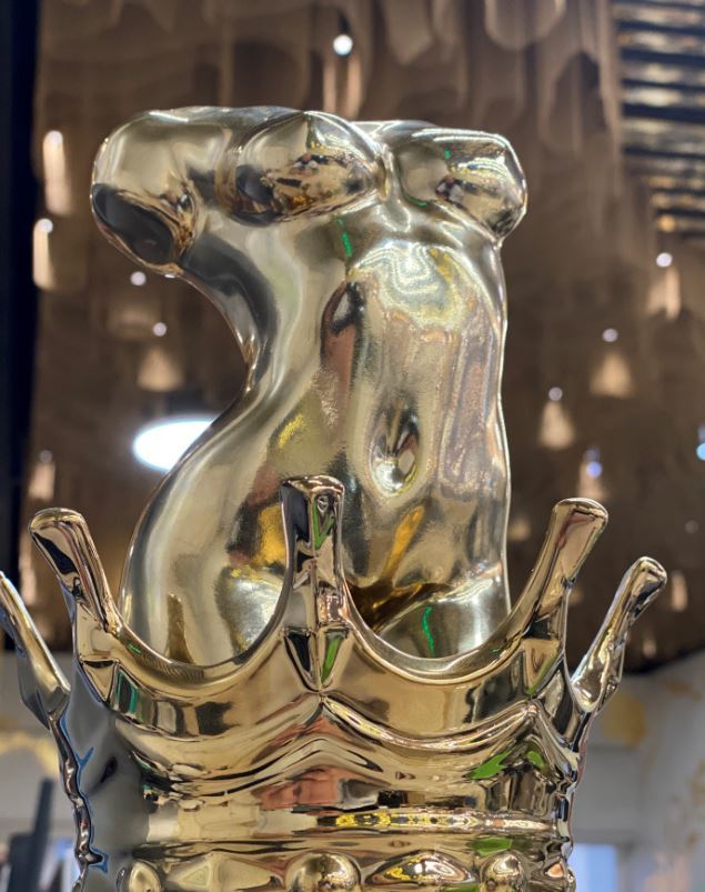 Фотография покупателя товара Ваза керамическая "Муза", настольная, золотистая, 19 см - Фото 19
