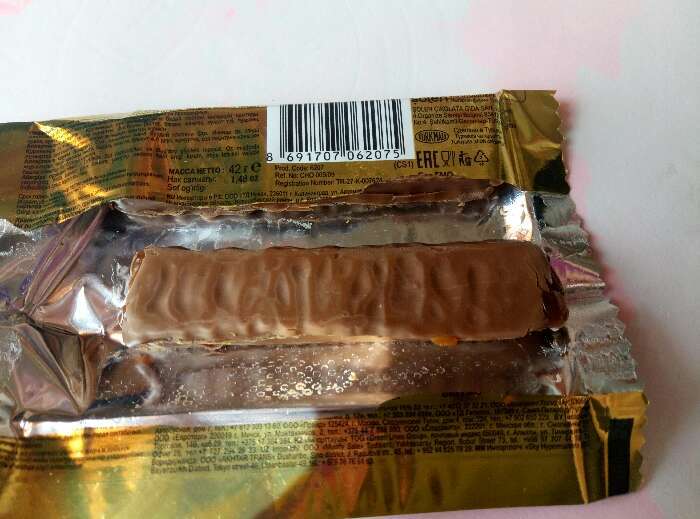 Фотография покупателя товара Печенье Twingo покрытый молочным шоколадом и карамелью, 42 г - Фото 2