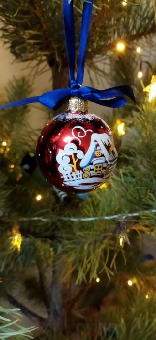 Фотография покупателя товара Ёлочный шар «Рассвет» новогодний, d=6 см, без упаковки, МИКС - Фото 5