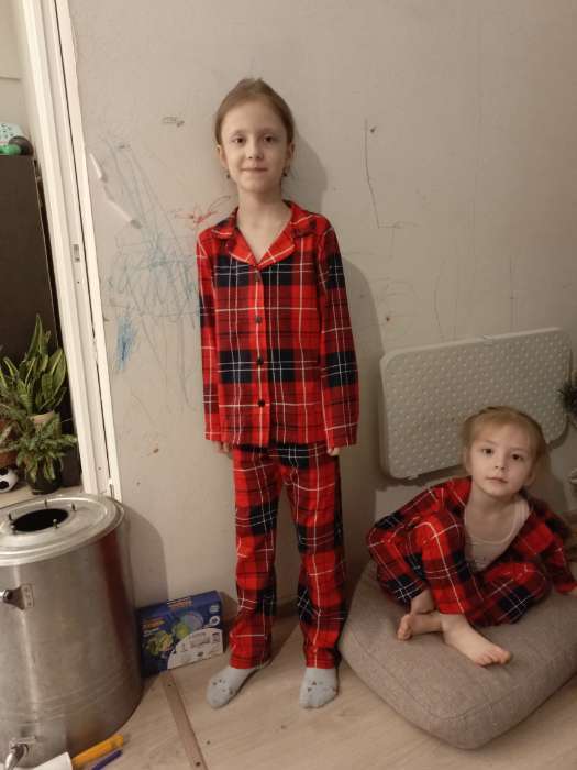 Фотография покупателя товара Пижама новогодняя детская KAFTAN "Cristmas" размер34 (122-128) - Фото 1