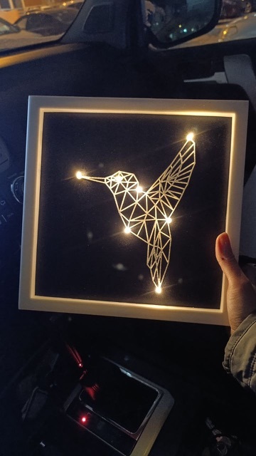Фотография покупателя товара Световая картина-ночник RISALUX «Ракета», LED-ночник, USB, от батареек 3×АА, белый 24.5×24.5×3.5 см - Фото 1