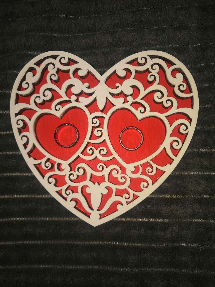 Фотография покупателя товара Подставка под кольца «Красное сердце» - Фото 2