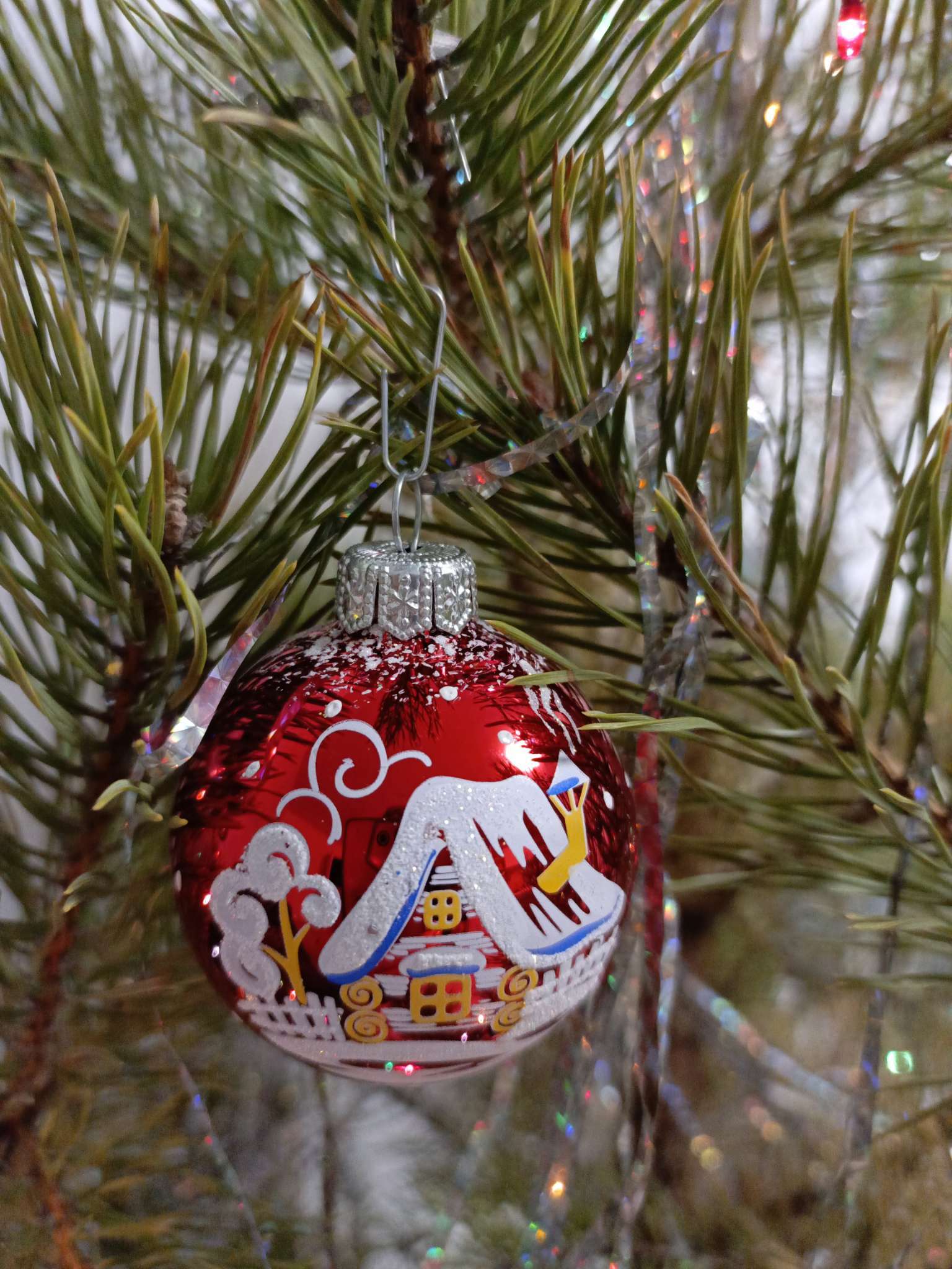 Фотография покупателя товара Ёлочный шар «Рассвет» новогодний, d=6 см, без упаковки, МИКС - Фото 4