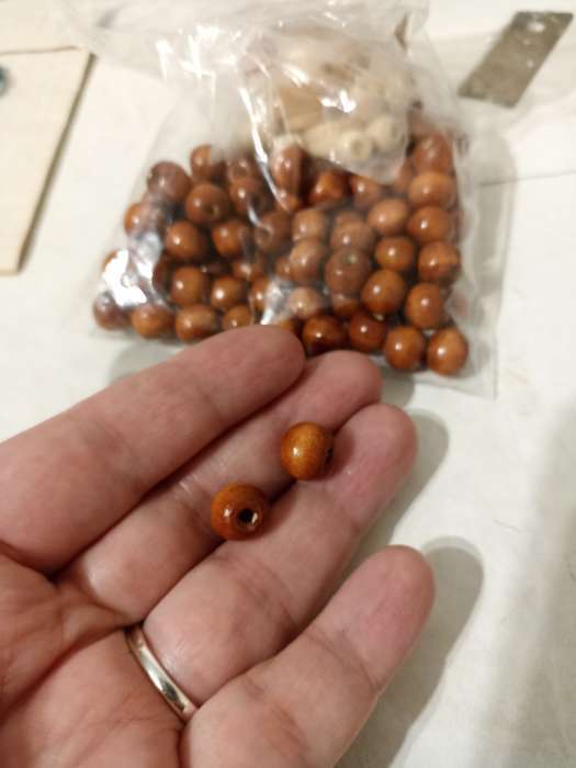 Фотография покупателя товара Бусины для творчества дерево "Натуральные" набор 30 гр 1х1 см - Фото 1