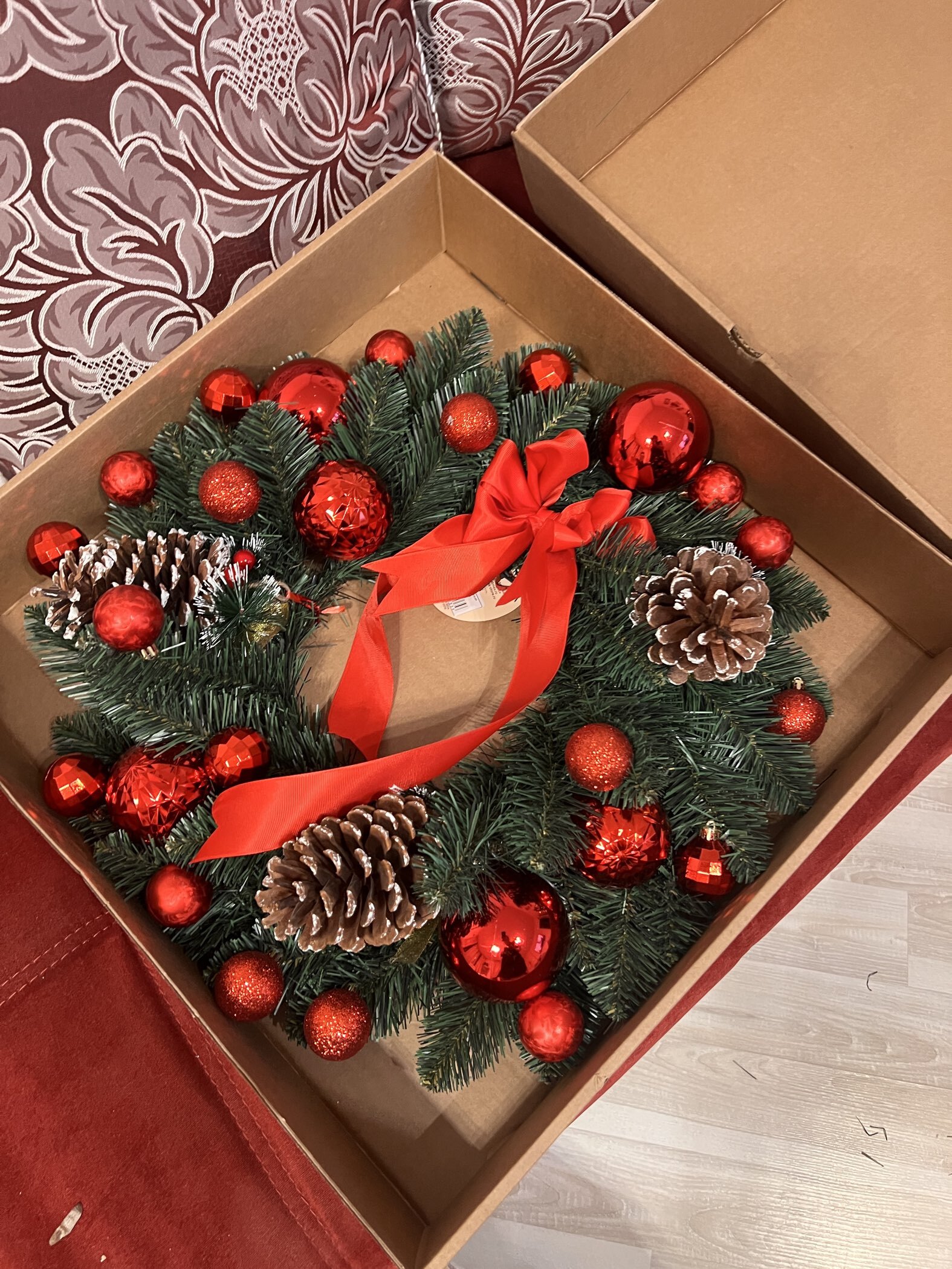 Фотография покупателя товара Венок новогодний d=50 см «Max Christmas. Боярский» - Фото 1