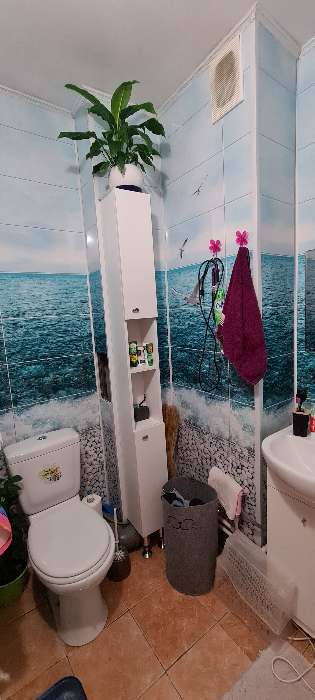 Фотография покупателя товара Пенал для ванной комнаты узкий "Вега 16" белый, 200 см х 20 см х 20 см - Фото 46
