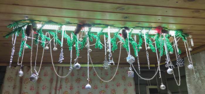 Фотография покупателя товара Гирлянда «Нить» 4 м с насадками «Шарик с орнаментом», IP20, прозрачная нить, 20 LED, свечение мульти, 8 режимов, 220 В - Фото 1