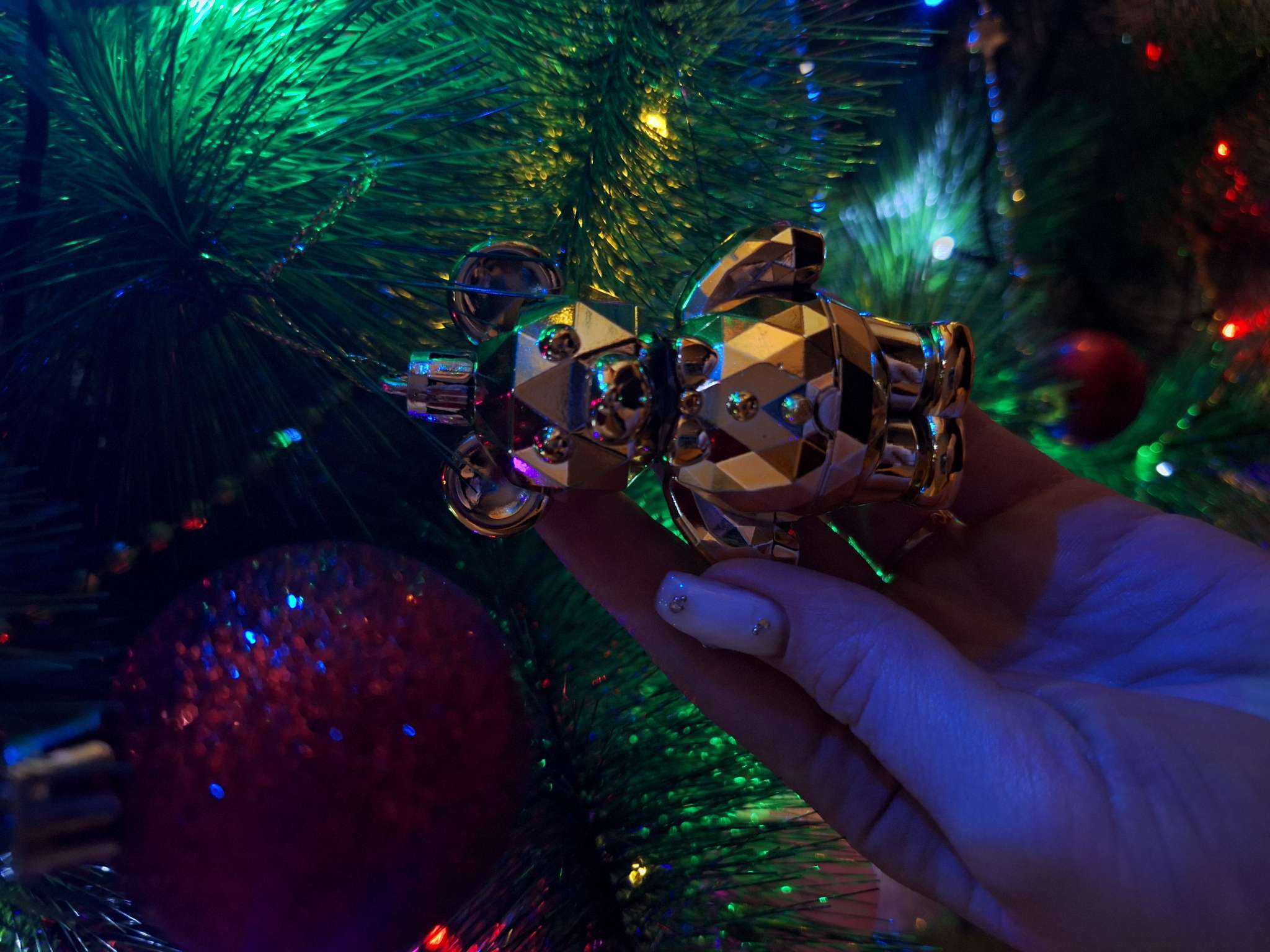 Фотография покупателя товара Ёлочные игрушки 8 шт. «Зимнее волшебство. Ассорти» пластик, золото/красный - Фото 1