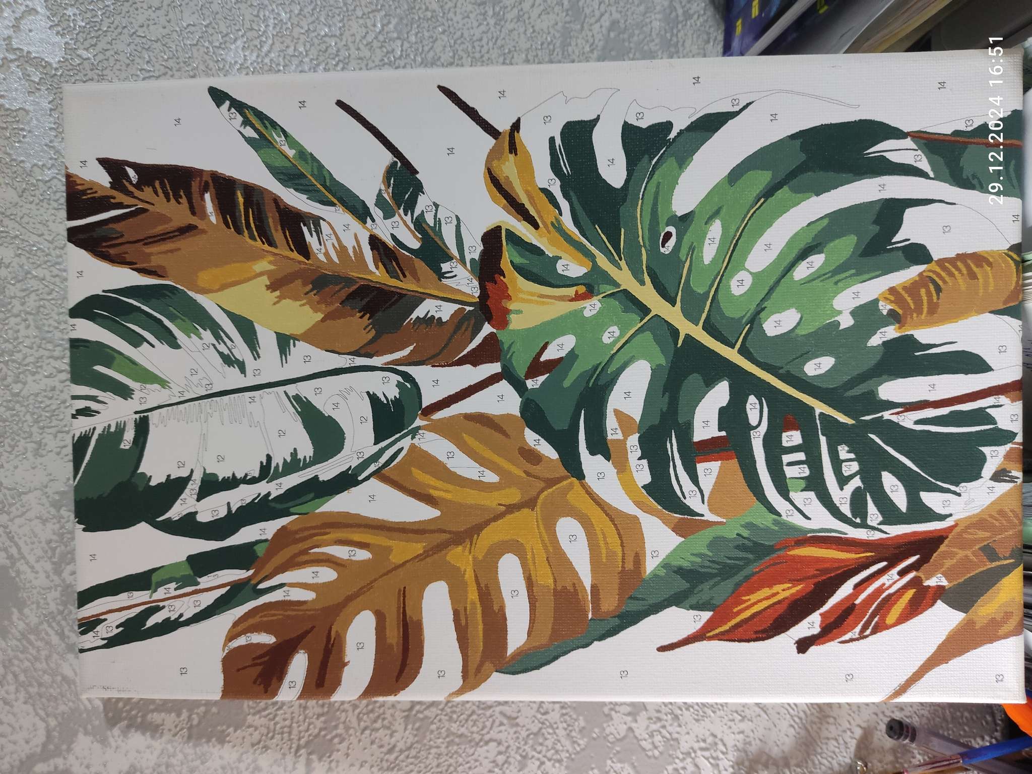 Фотография покупателя товара Картина по номерам с подрамником и поталью «Тропики», 20×30 см - Фото 1