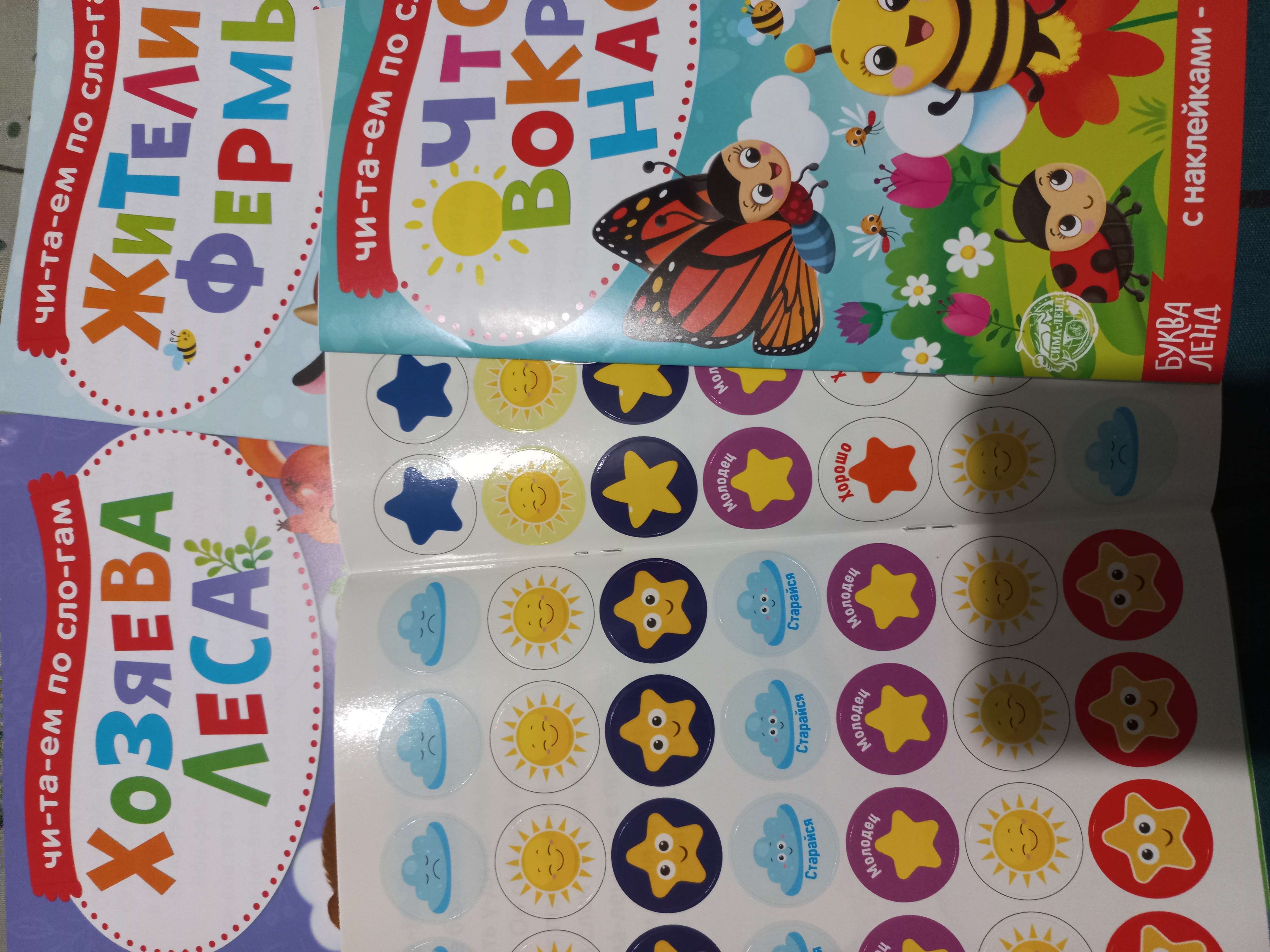 Фотография покупателя товара «Читаем по слогам» Книги набор с наклейками, 4 шт. по 12 стр. - Фото 7