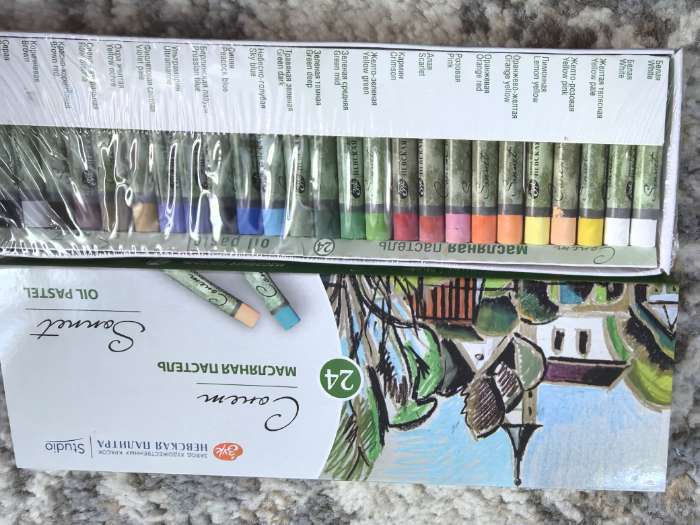 Фотография покупателя товара Пастель масляная, «Сонет», 24 цвета, 9/59 мм, круглая - Фото 1