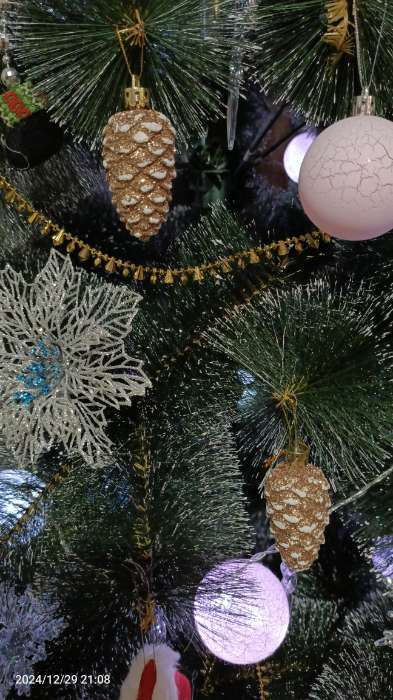 Фотография покупателя товара Бусы на ёлку «Кристаллики», длина 2.7 м, МИКС - Фото 1