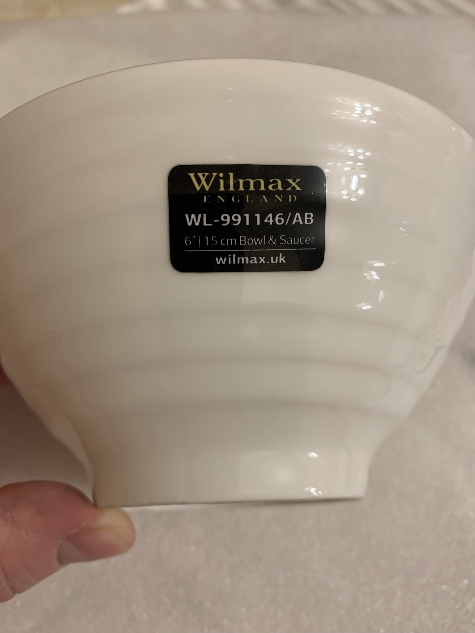 Фотография покупателя товара Салатник Wilmax England, 950 мл, фарфор, белый - Фото 1