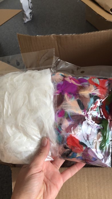 Фотография покупателя товара Наполнитель из перьев для шаров и подарков, ассорти, 6гр. МИКС - Фото 7