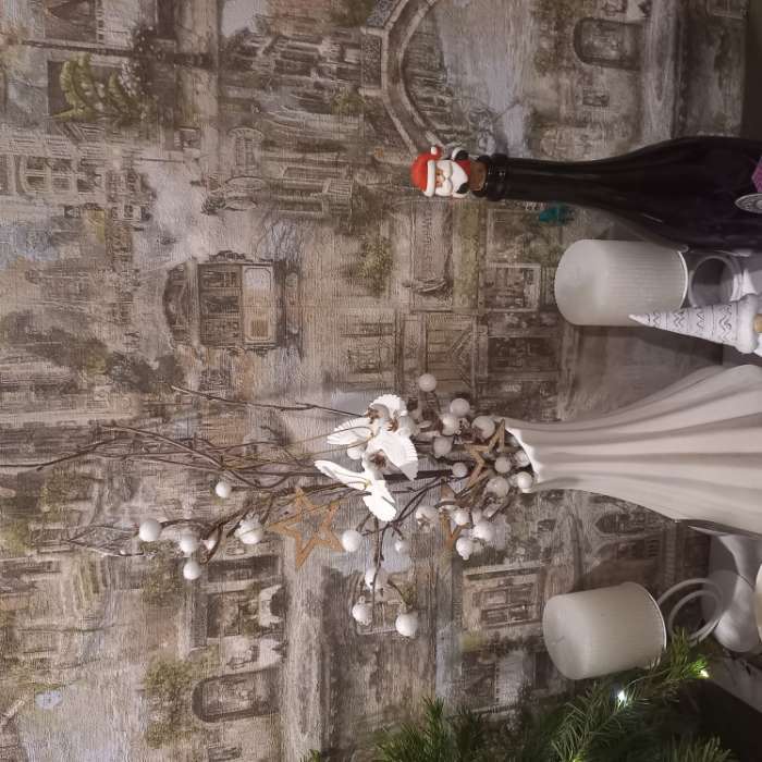 Фотография покупателя товара Еловая ветка декоративная «Зимнее волшебство. Магия», 63 см - Фото 1