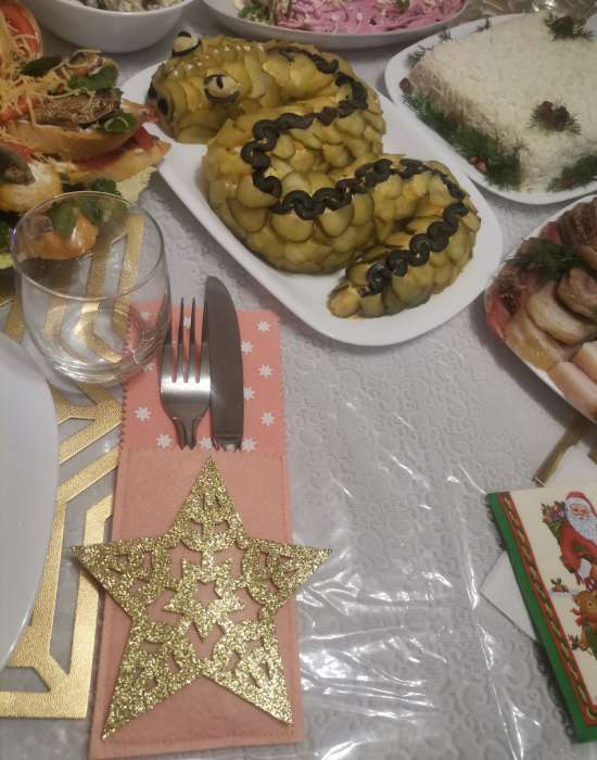 Фотография покупателя товара Конверт для столовых предметов «Доляна. Звезда», бежевый, 12×23 см - Фото 1