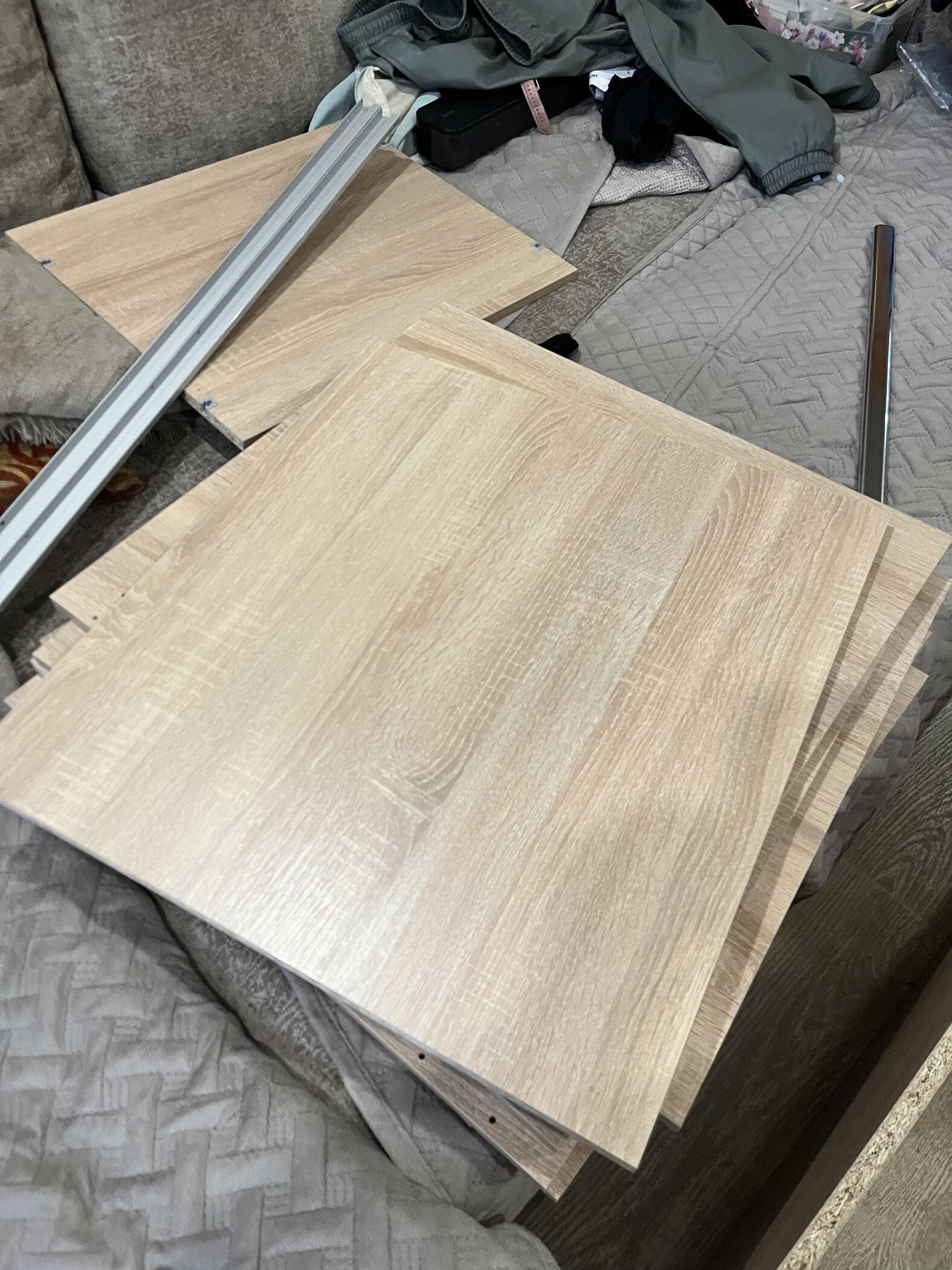 Фотография покупателя товара Шкаф-купе «Прайм», 1400×570×2300 мм, 2-х дверный, ЛДСП, цвет серый диамант - Фото 2