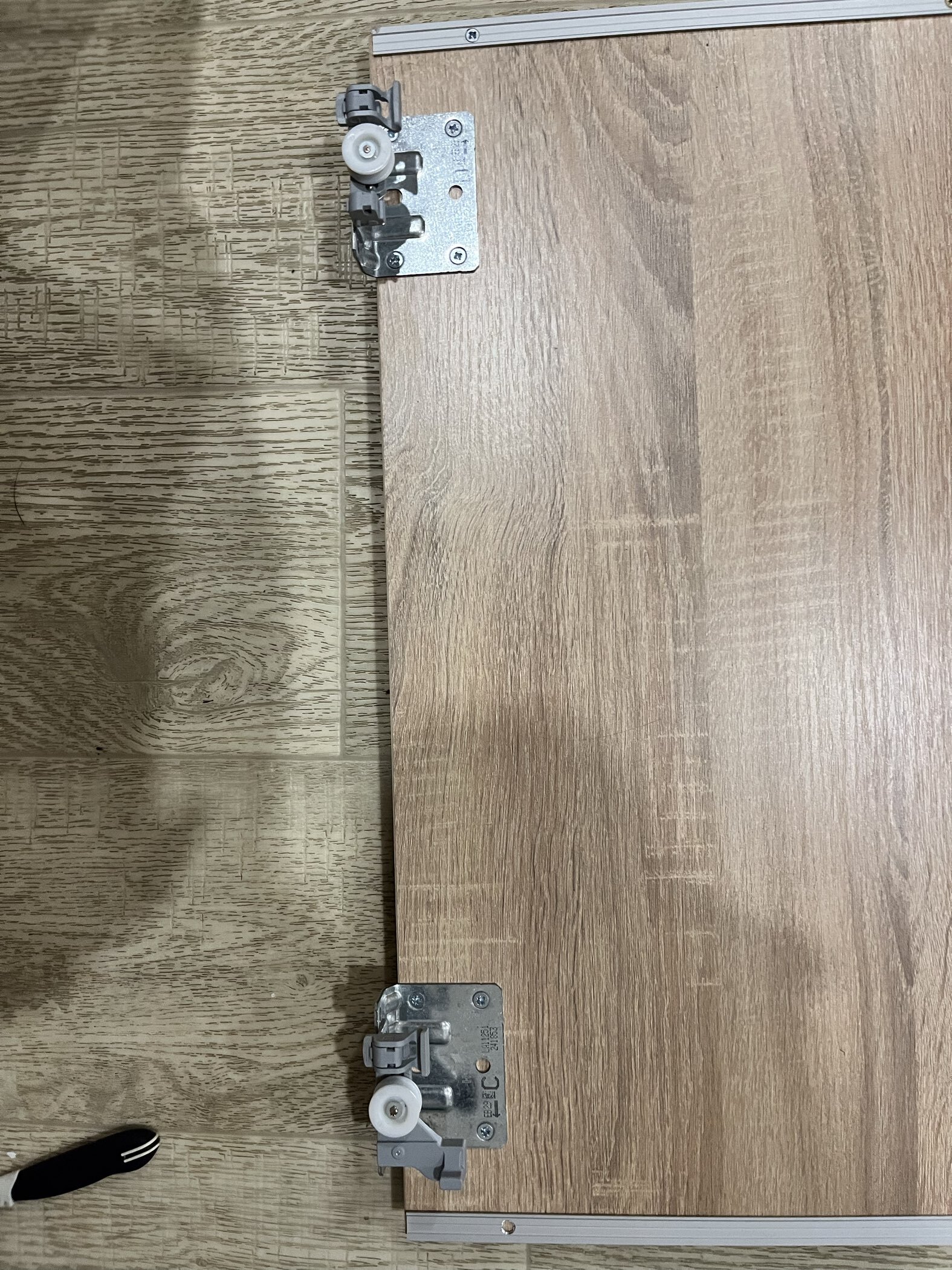 Фотография покупателя товара Шкаф-купе «Прайм», 1400×570×2300 мм, 2-х дверный, ЛДСП, цвет серый диамант - Фото 6