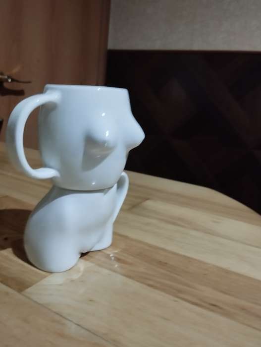 Фотография покупателя товара Кружка чайная керамическая «Ева», 150 мл, 18+ - Фото 1