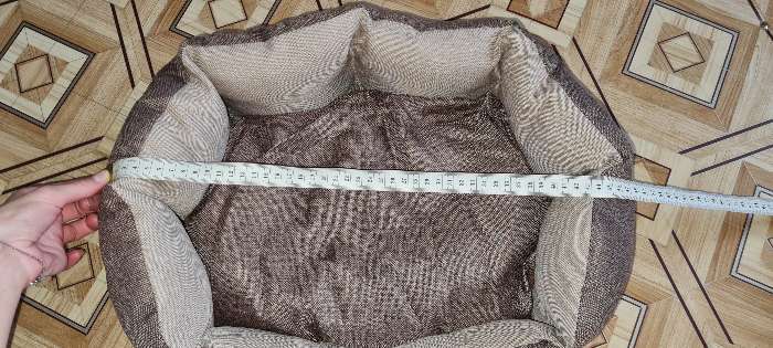 Фотография покупателя товара Лежанка "Комфорт", 49 х 36 х 17 см, рогожка, коричневый