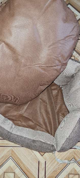 Фотография покупателя товара Лежанка "Комфорт", 49 х 36 х 17 см, рогожка, коричневый - Фото 3