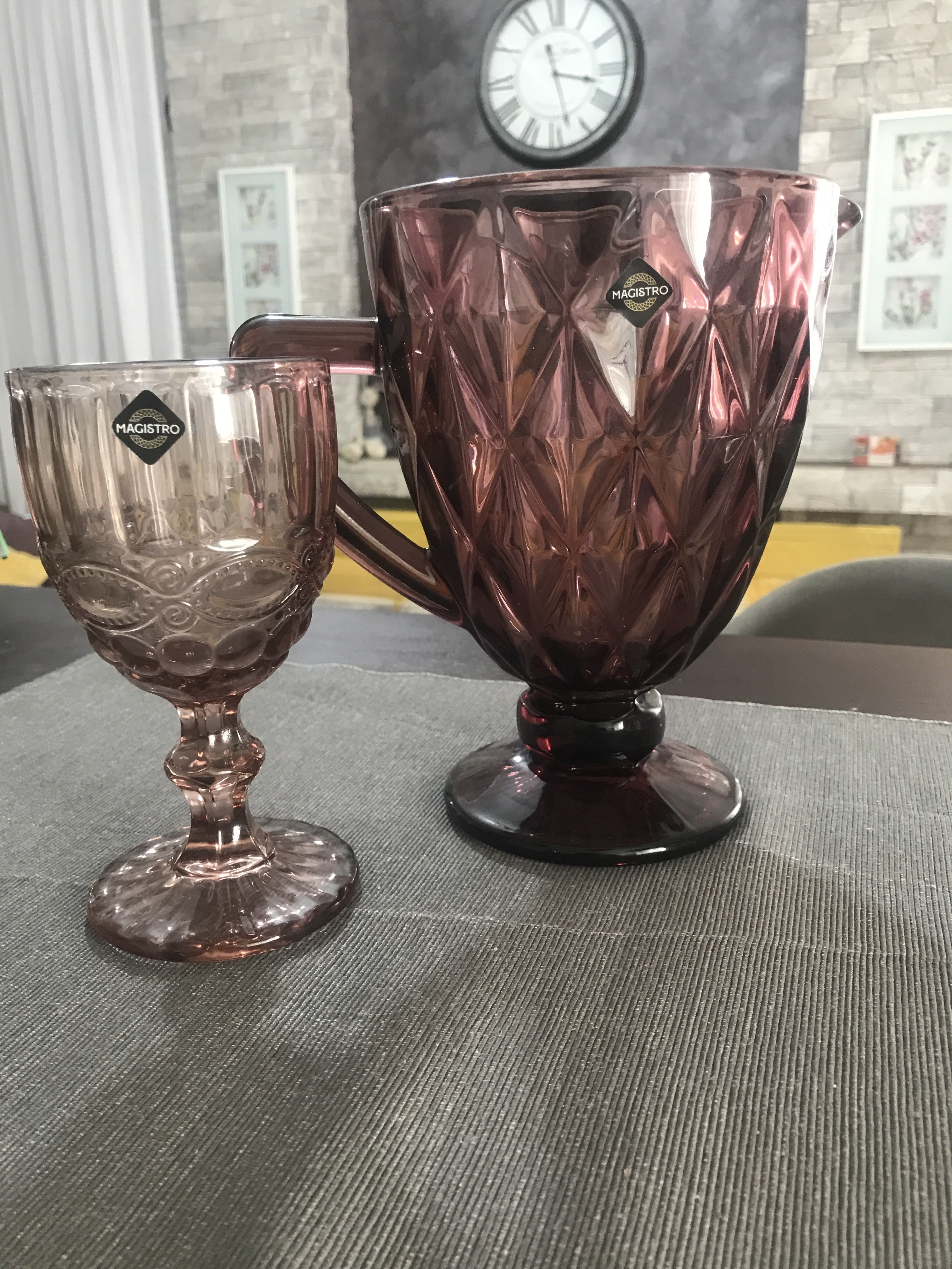Фотография покупателя товара Набор бокалов стеклянных Magistro «Ла-Манш», 250 мл, 9×17 см, 6 шт, цвет розовый - Фото 20