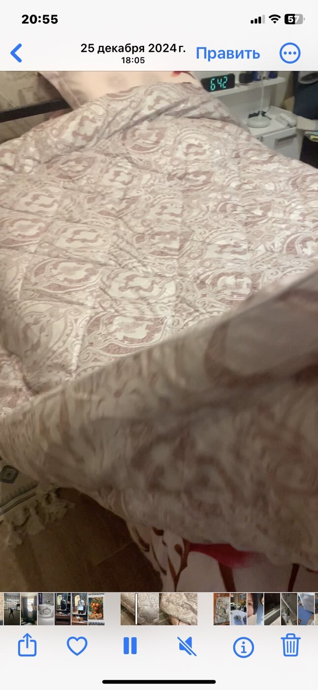 Фотография покупателя товара Одеяло зимнее ОВТ-15, 140х205см, шерсть верблюда,ткань тик, пэ100% - Фото 1