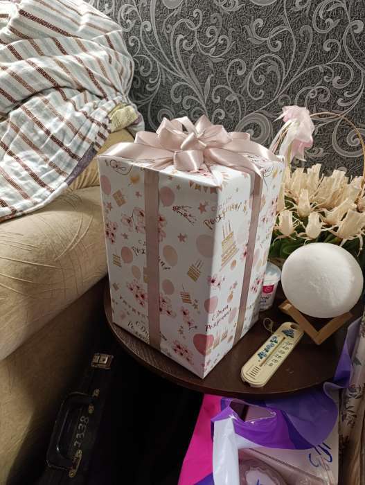 Фотография покупателя товара Бумага упаковочная, глянцевая «Цветочное поздравление», 70×100 см, 1 лист - Фото 1