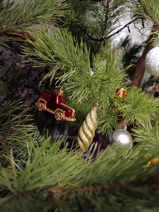 Фотография покупателя товара Ёлочные игрушки 3 шт. «Зимнее волшебство. Драйв» пластик, 7.5×3.5 см, МИКС - Фото 3