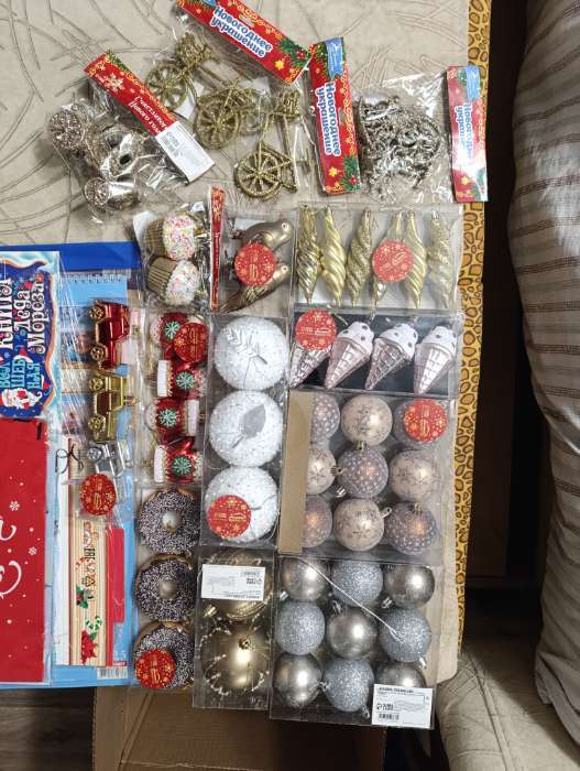 Фотография покупателя товара Ёлочные игрушки 3 шт. «Пончики» 2×8 см - Фото 1