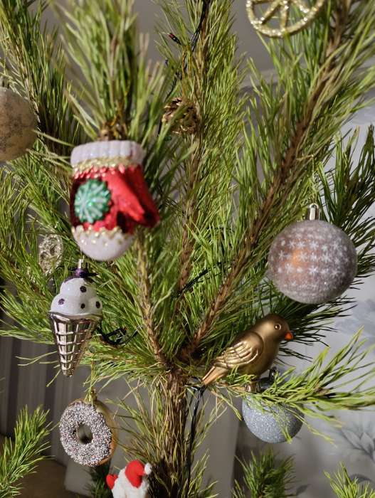 Фотография покупателя товара Ёлочные игрушки 4 шт. «Варежка со снежинкой», 6×5 см, синий - Фото 3