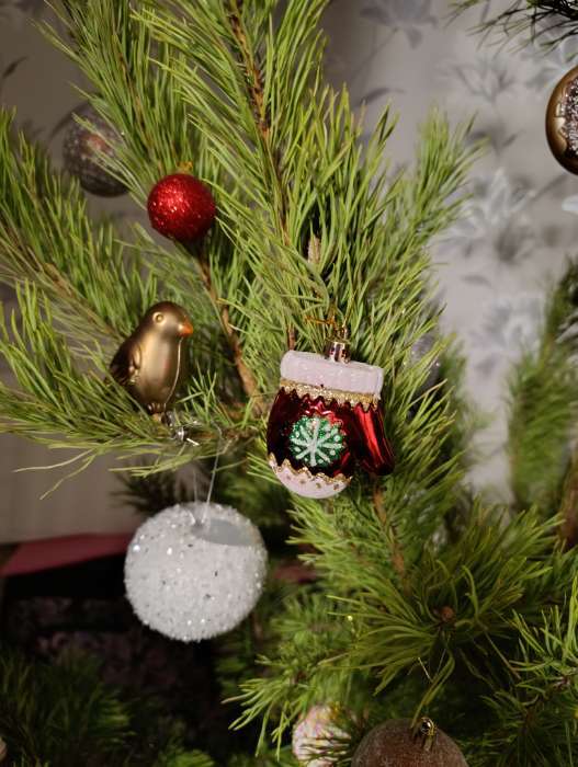 Фотография покупателя товара Ёлочные игрушки 2 шт. «Зимнее волшебство. Воробушек» пластик, 9×4 см, коричневый - Фото 2